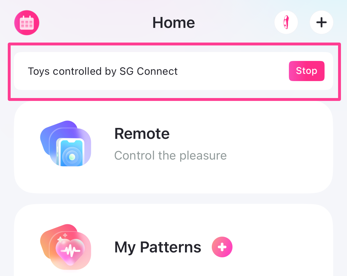 Lovense Remote controlled by SG Connect
